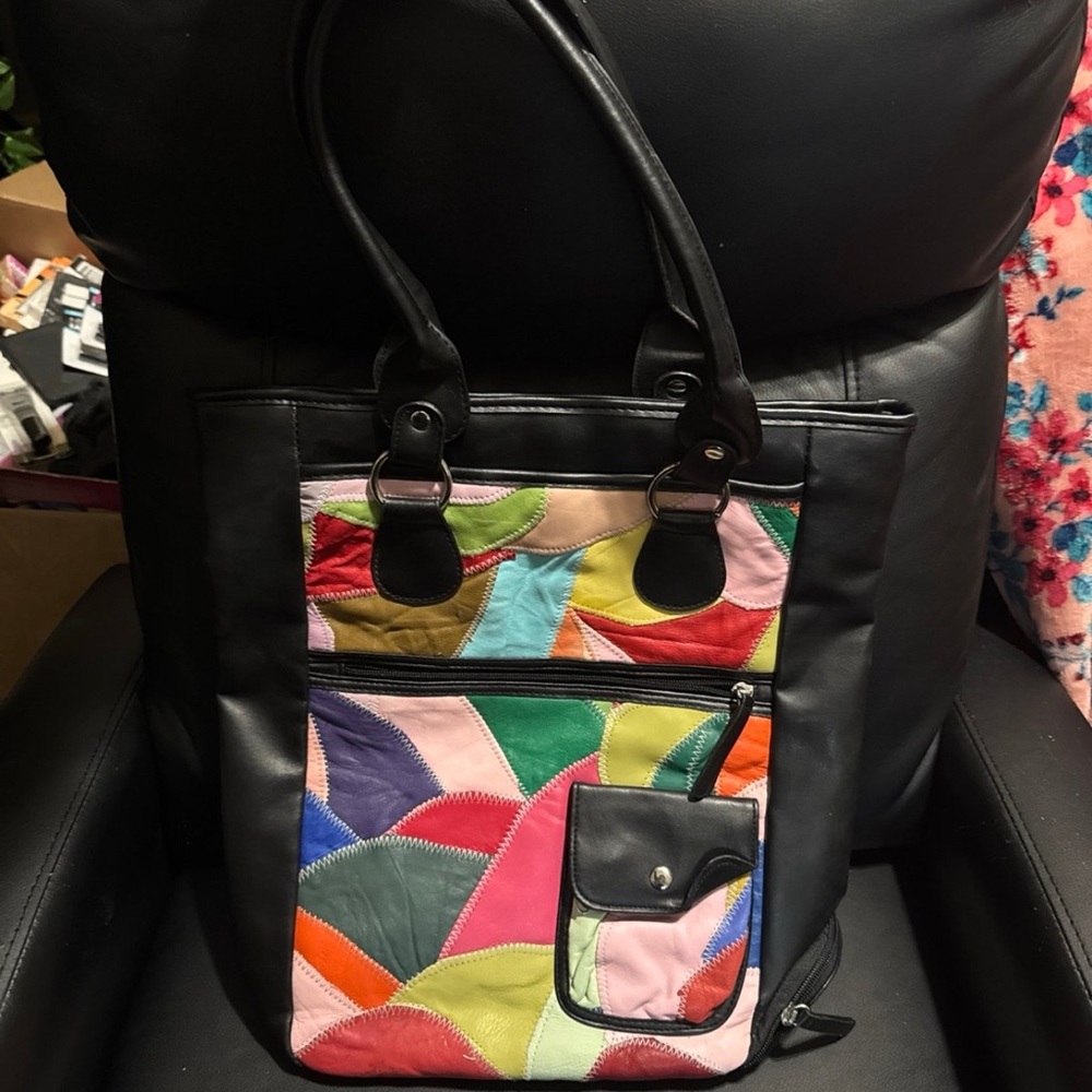 Colorful Patchwork Tote Bag